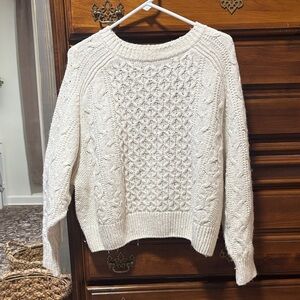 Cream Cable Knit Sweater